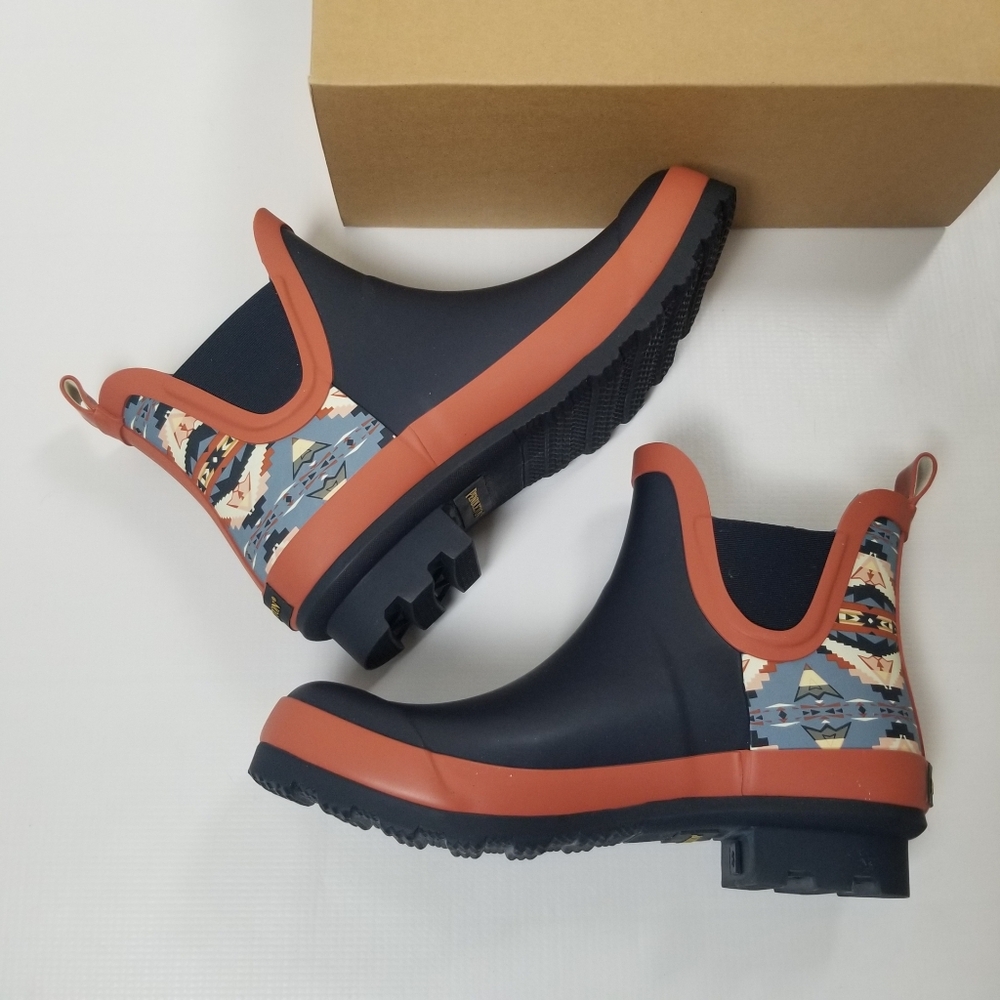 Pendleton Sierra Ridge Chelsea Rubber Rain Boots Waterproof Navy Size 8 NIB - Picture 4 of 11